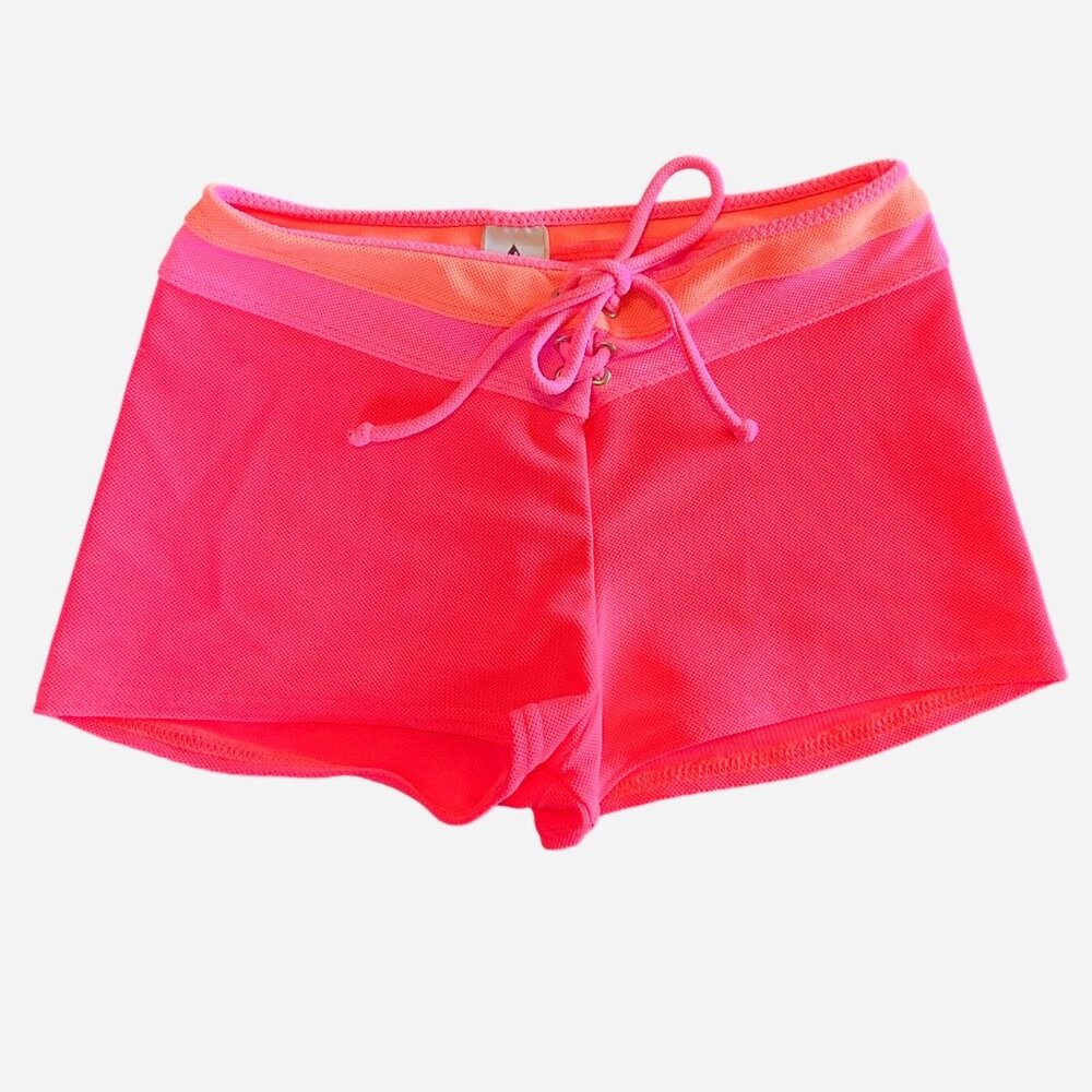 Hobie Neon Pink Orange Trim Swim Shorts